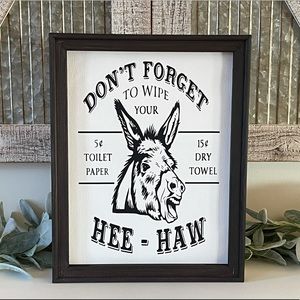 Don’t Forget To Wipe Your Hee Haw Bathroom Wall Decor